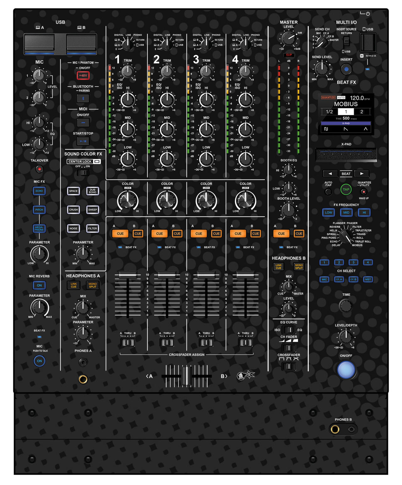 Pioneer DJ DJM A9 Skin Gradienter Black