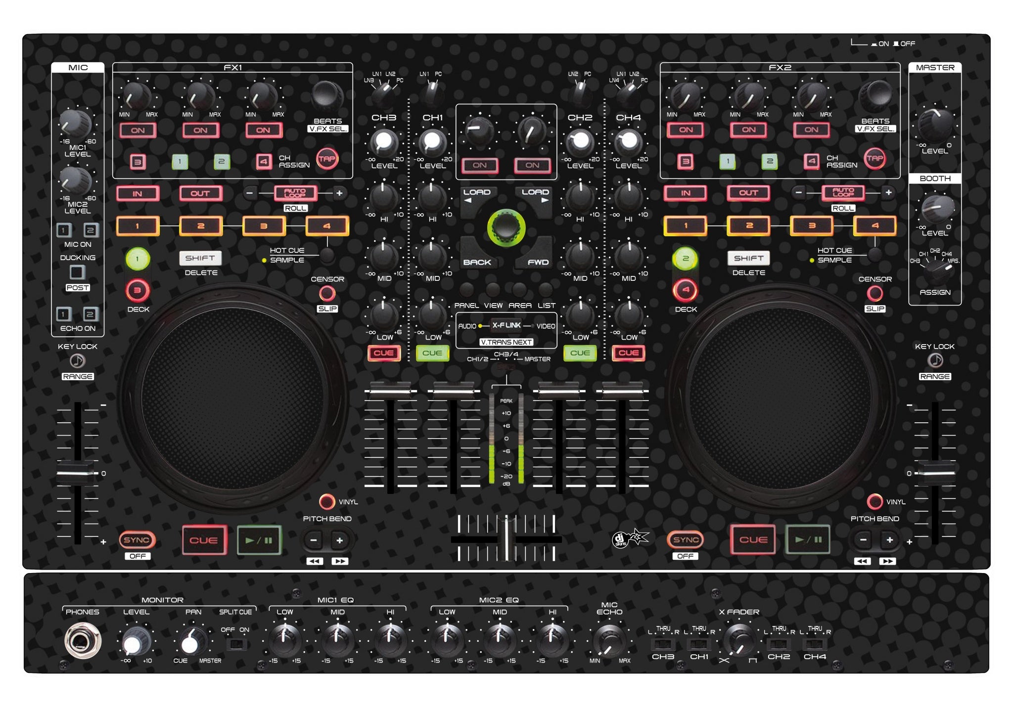 Denon DJ MC 6000 MK2 Skin Gradienter Black