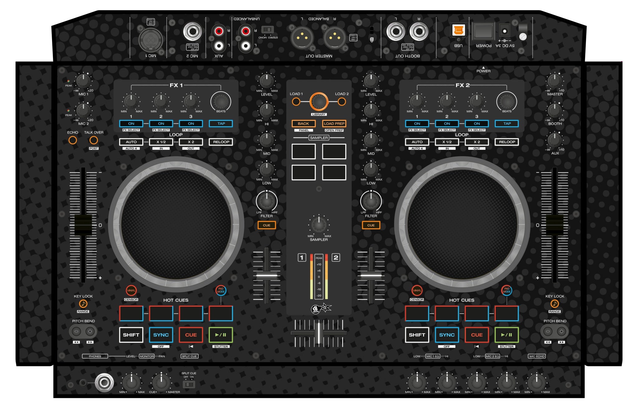 Denon DJ MC 4000 Skin Gradienter Black