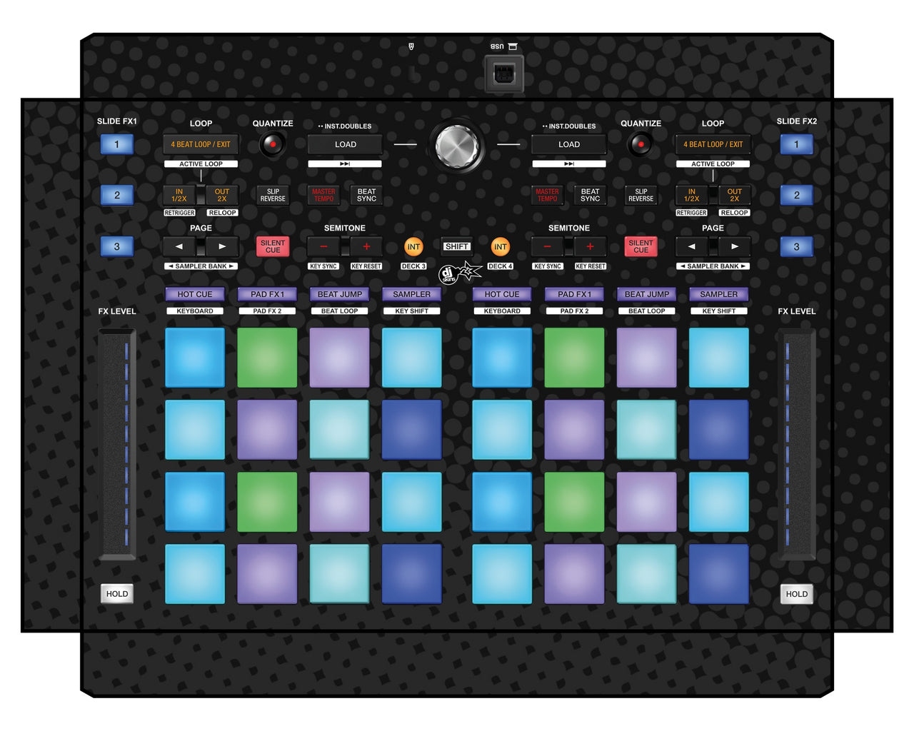 Pioneer DJ DDJ XP 1 Skin Gradienter Black