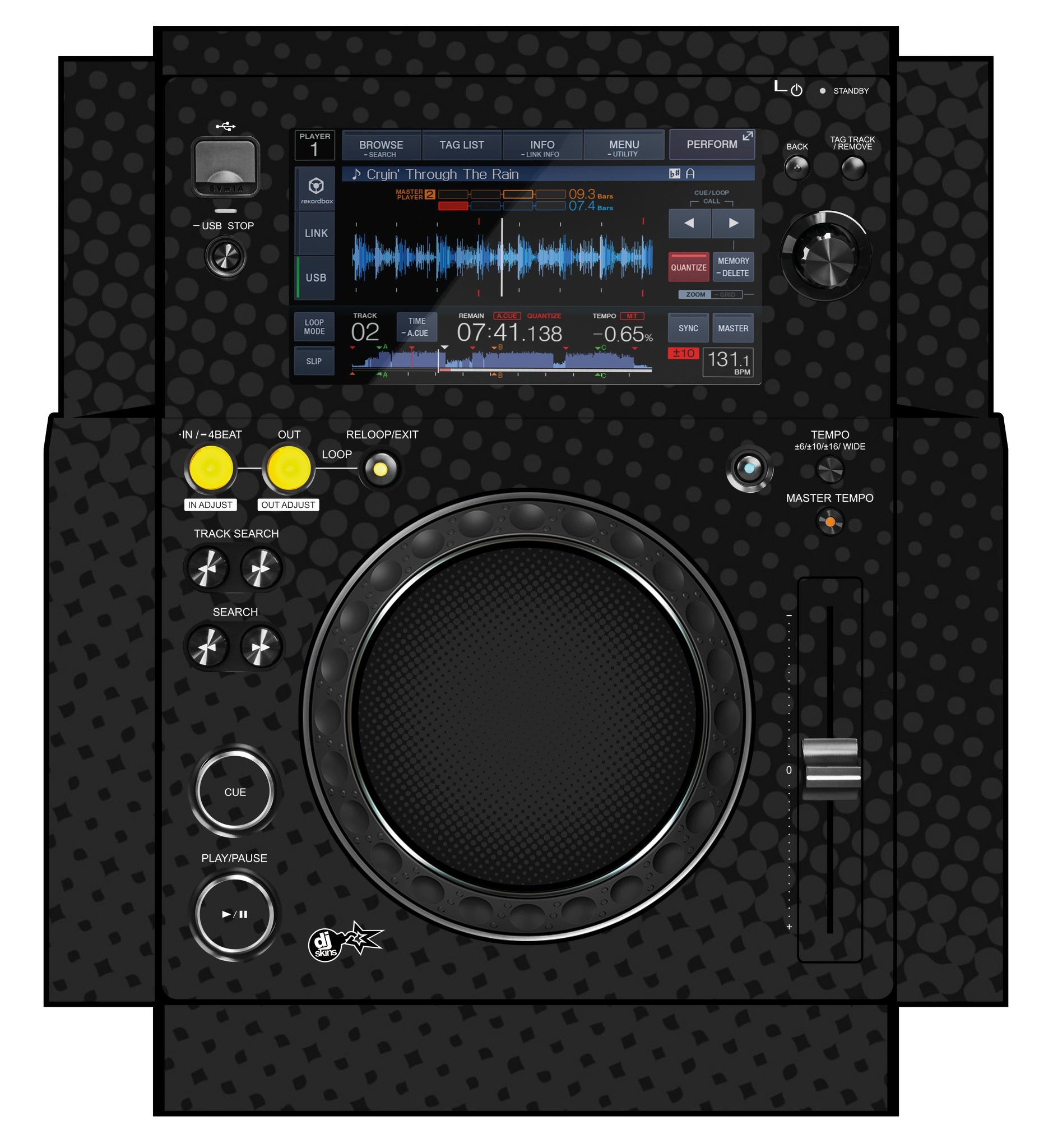 Pioneer DJ XDJ 700 Skin Gradienter Black