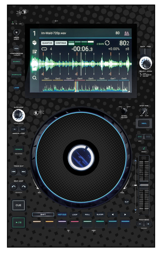 Denon DJ SC 6000 Skin Gradienter Black