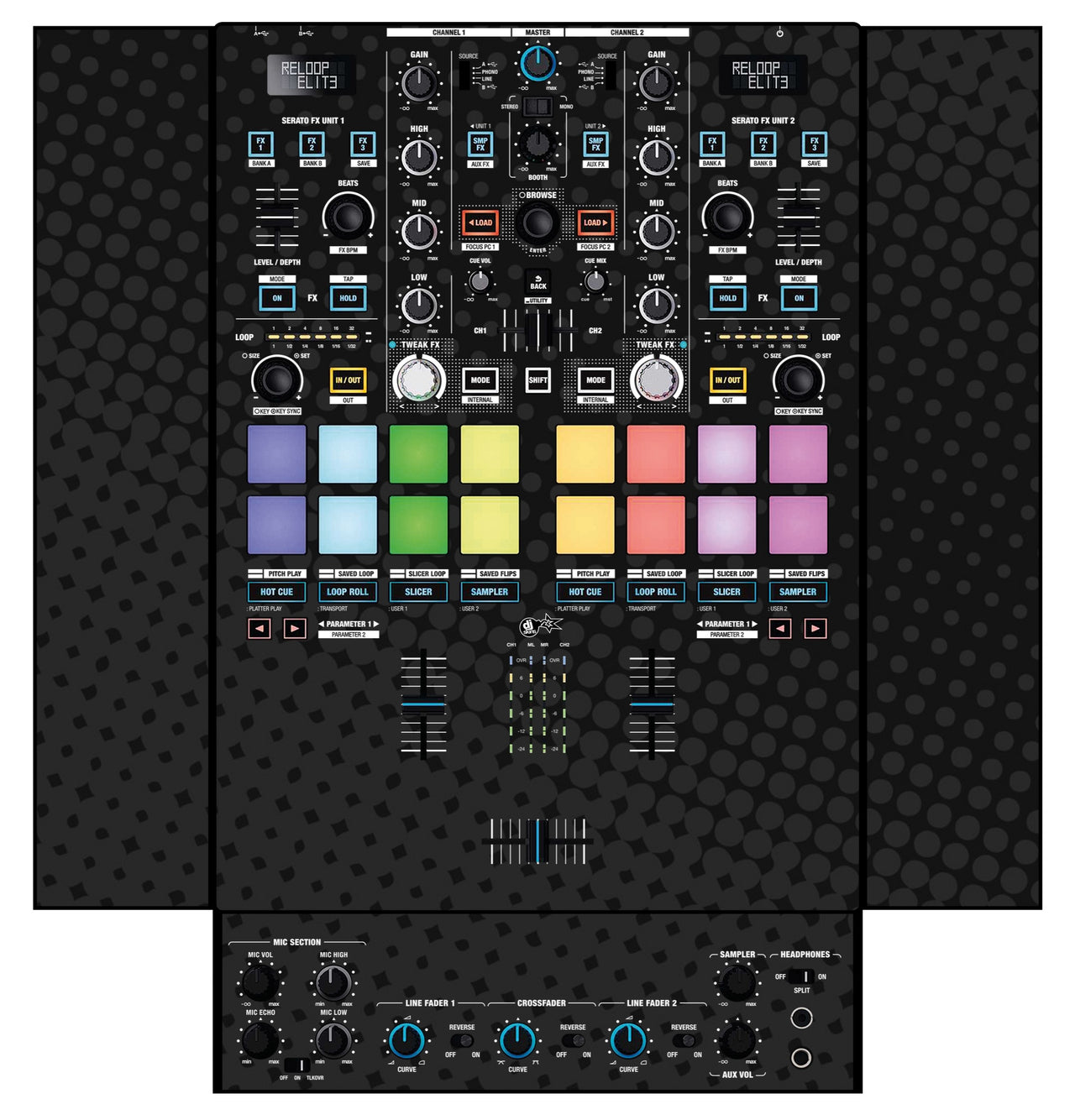Reloop Elite Skin Gradienter Black