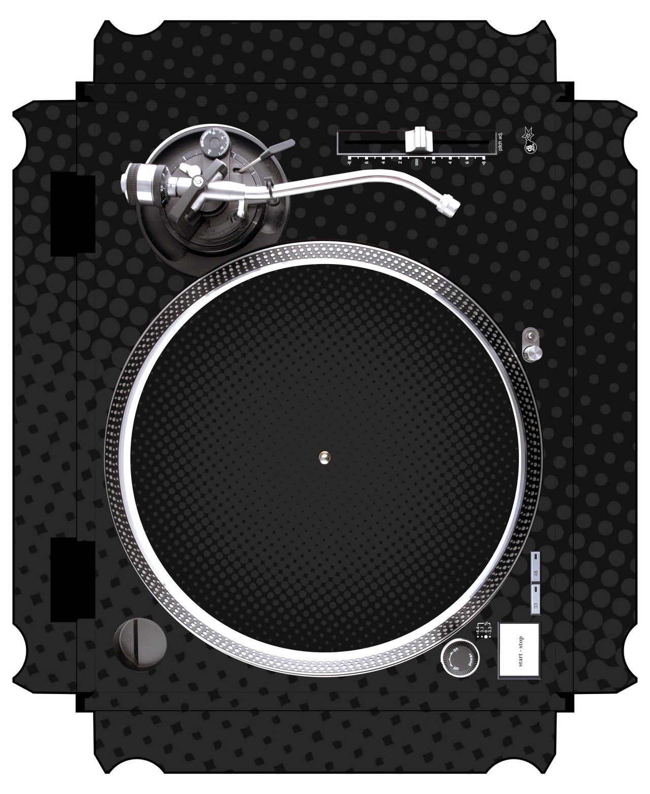 Technics 1200 / 1210 MK2 VERTICAL Skin Gradienter Black