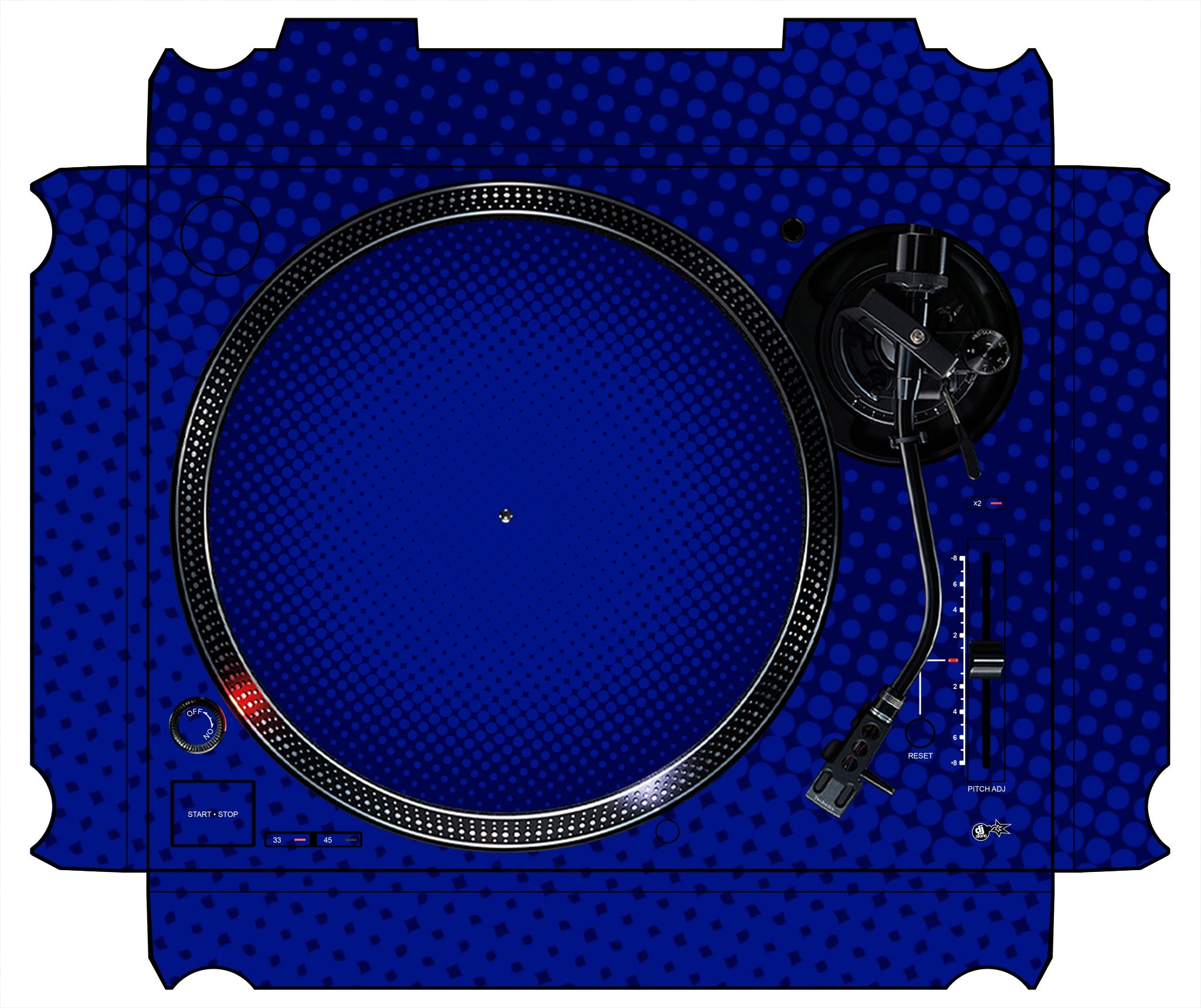 Technics 1200 / 1210 MK7 Skin Gradienter Blue