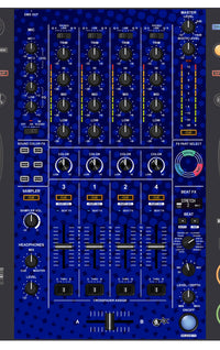 Pioneer DJ DDJ FLX10 MIXER Skin Gradienter Blue