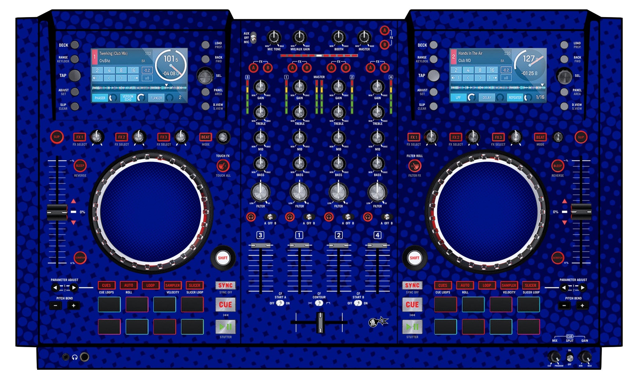 Numark NV Skin Gradienter Blue