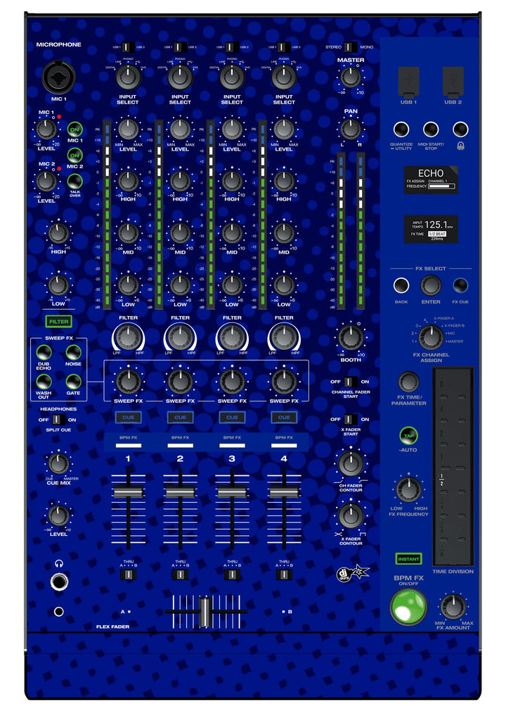 Denon DJ X 1850 Skin Gradienter Blue