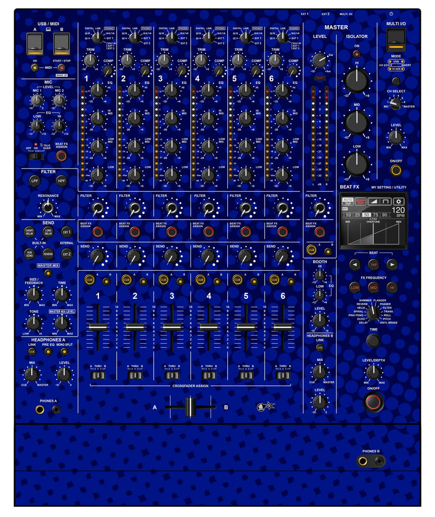 Pioneer DJ DJM V10 Skin Gradienter Blue