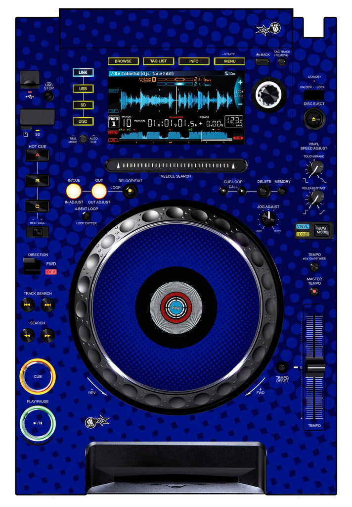 Pioneer DJ CDJ 2000 Skin Gradienter Blue