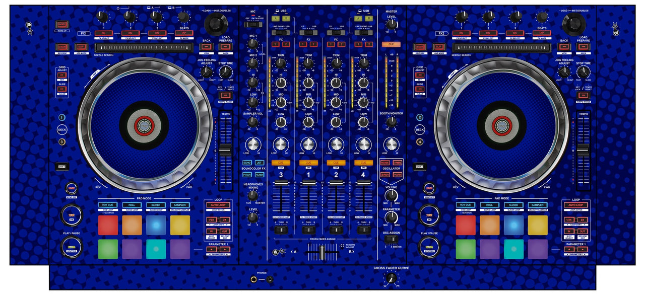 Pioneer DJ DDJ SZ Skin Gradienter Blue