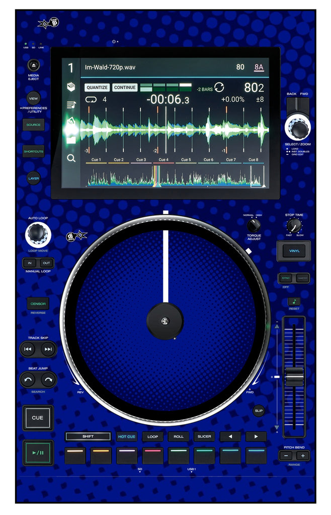 Denon DJ SC 6000 M Skin Gradienter Blue