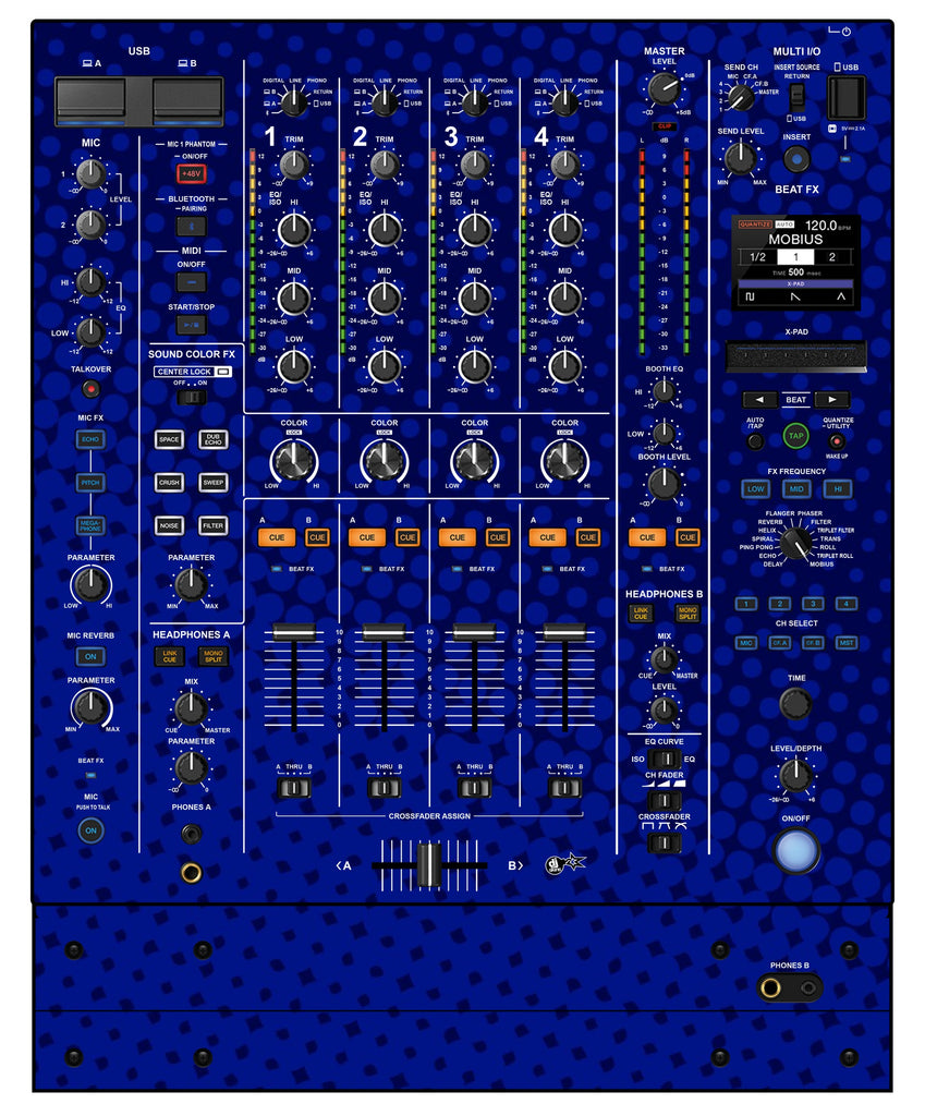 Pioneer DJ DJM A9 Skin Gradienter Blue