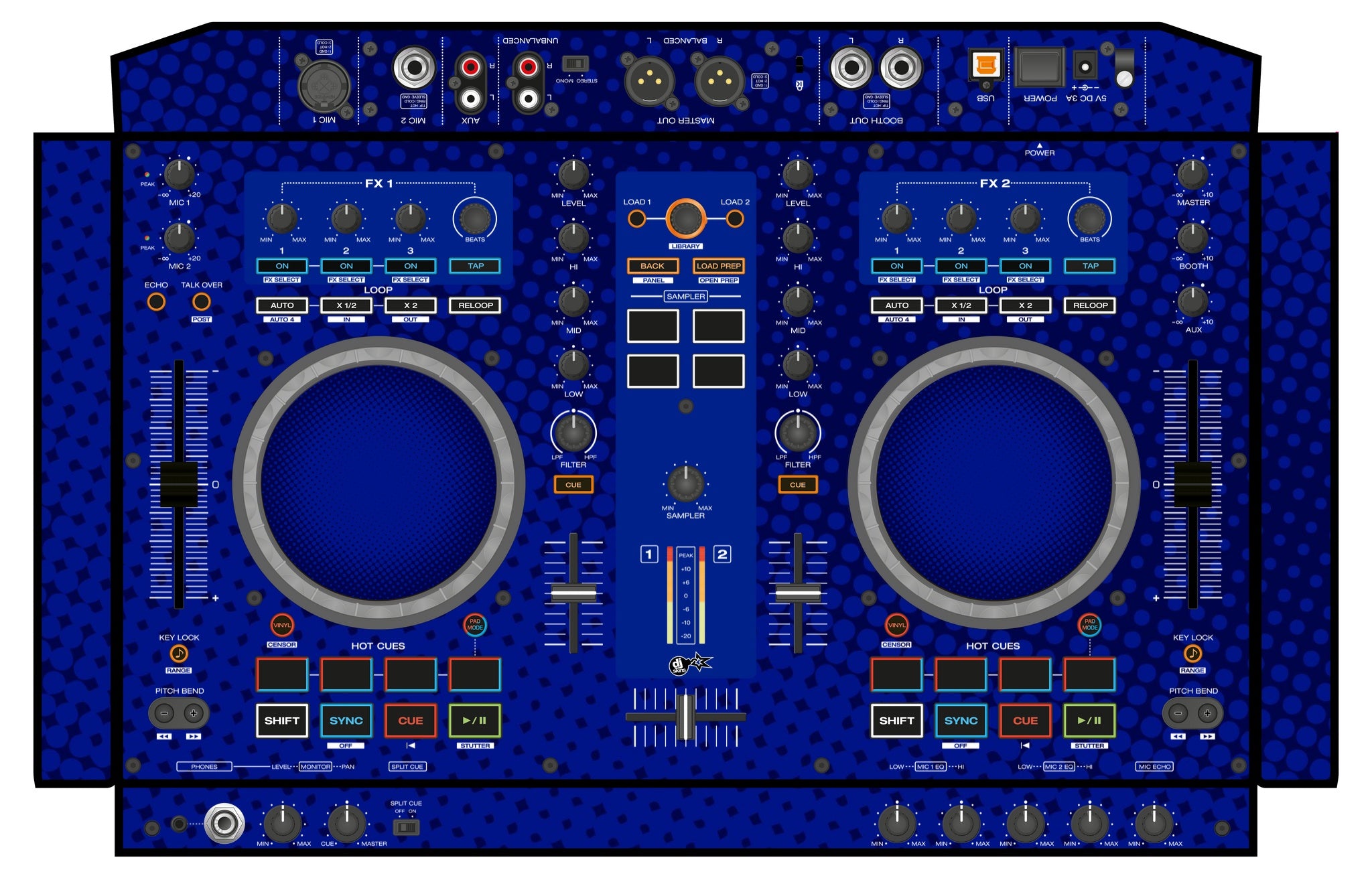 Denon DJ MC 4000 Skin Gradienter Blue