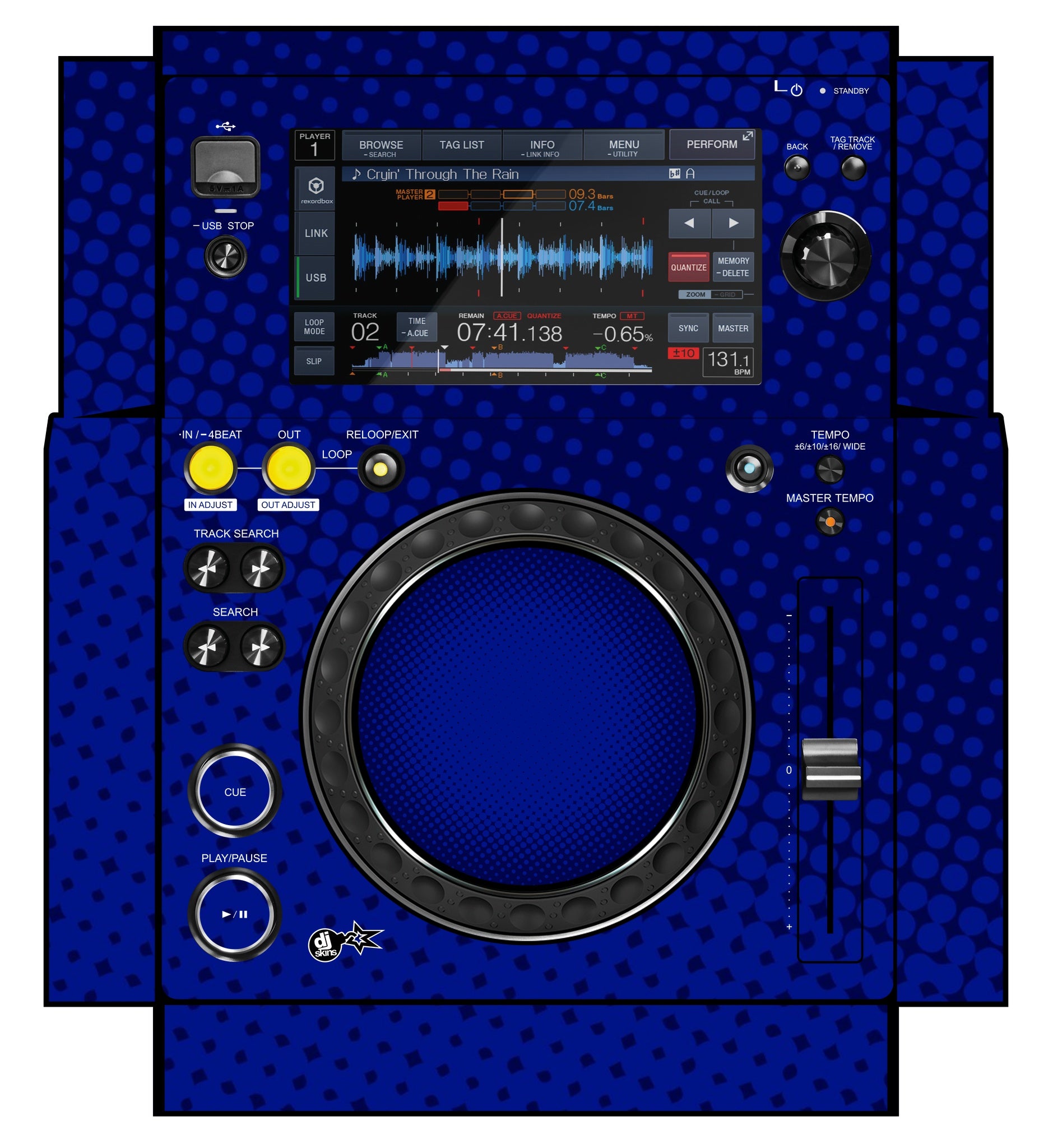 Pioneer DJ XDJ 700 Skin Gradienter Blue