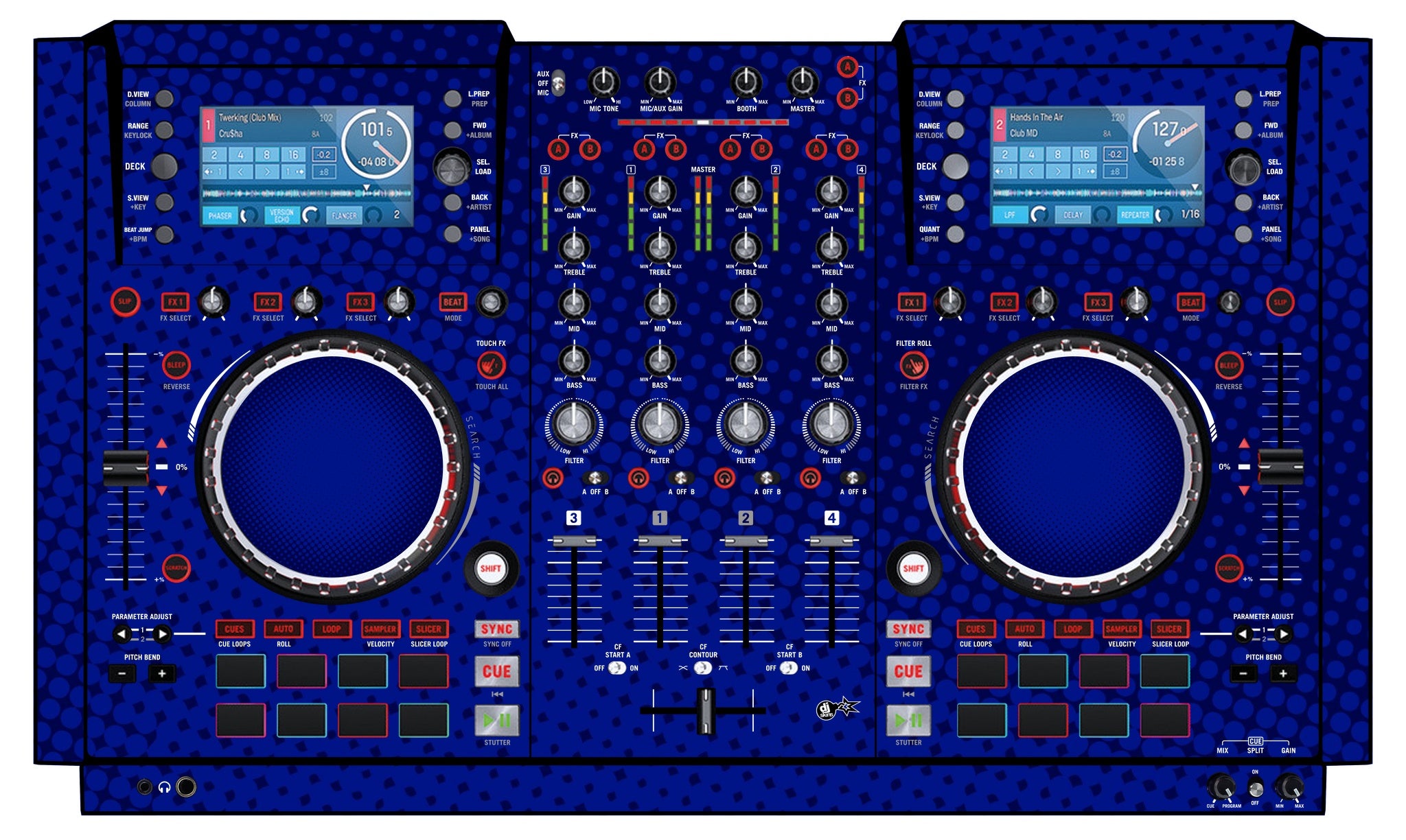 Numark NV 2 Skin Gradienter Blue