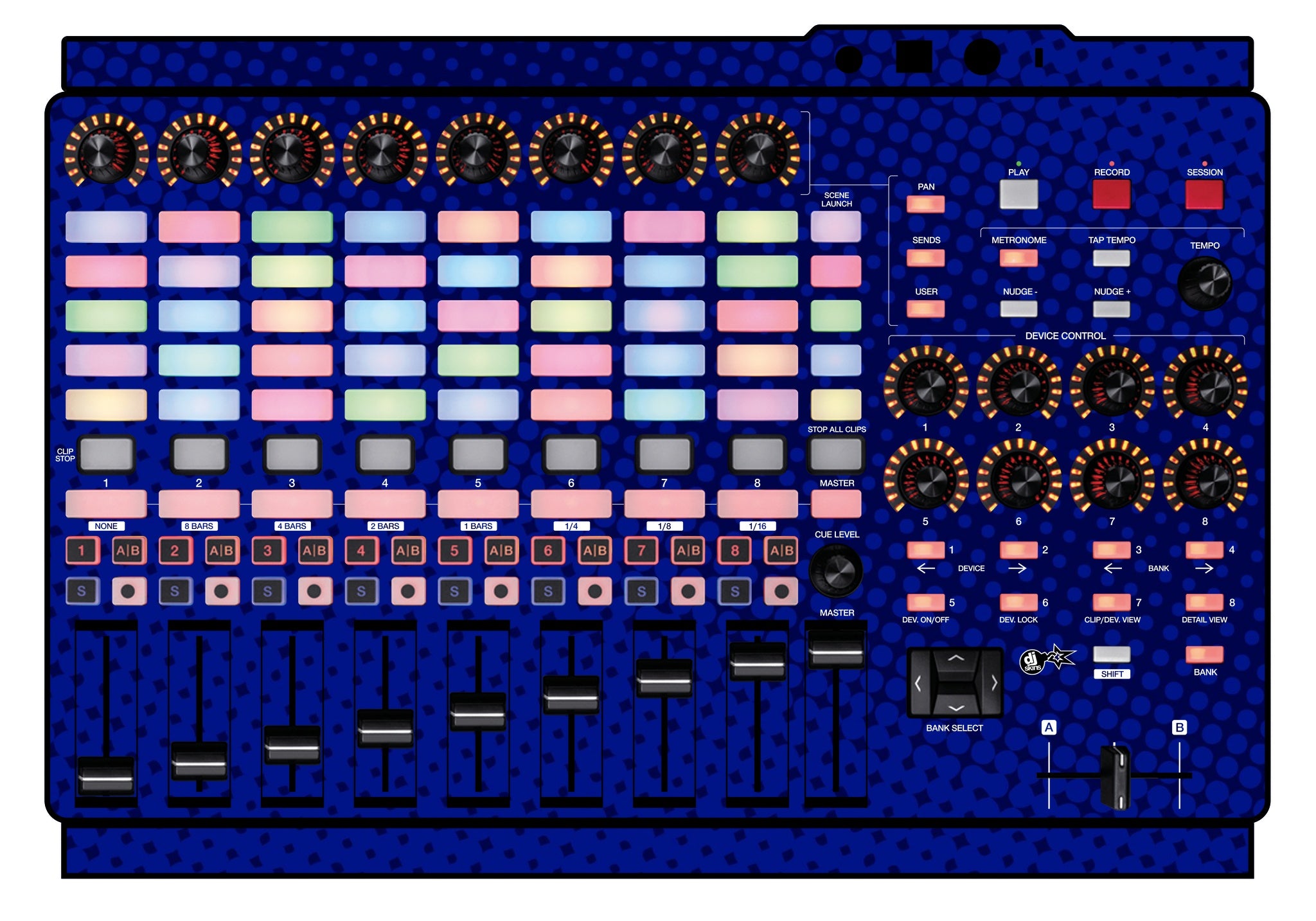 Akai Pro APC 40 MK2 Skin Gradienter Blue