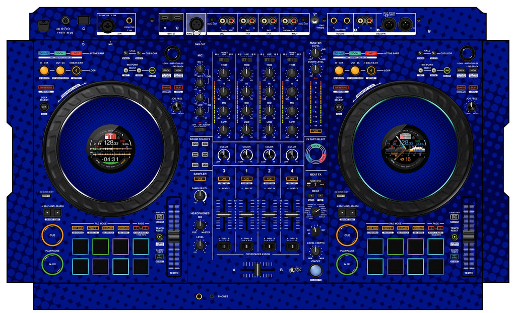 Pioneer DJ DDJ FLX10 Skin Gradienter Blue