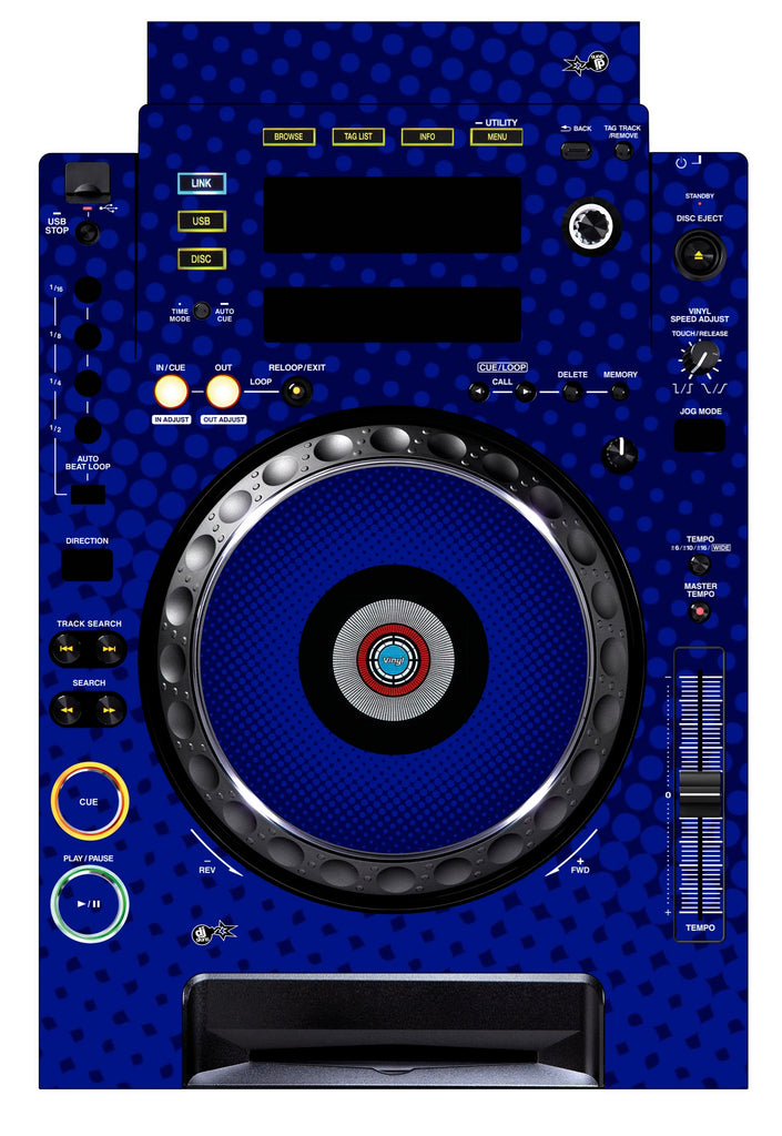Pioneer DJ CDJ 900 Skin Gradienter Blue