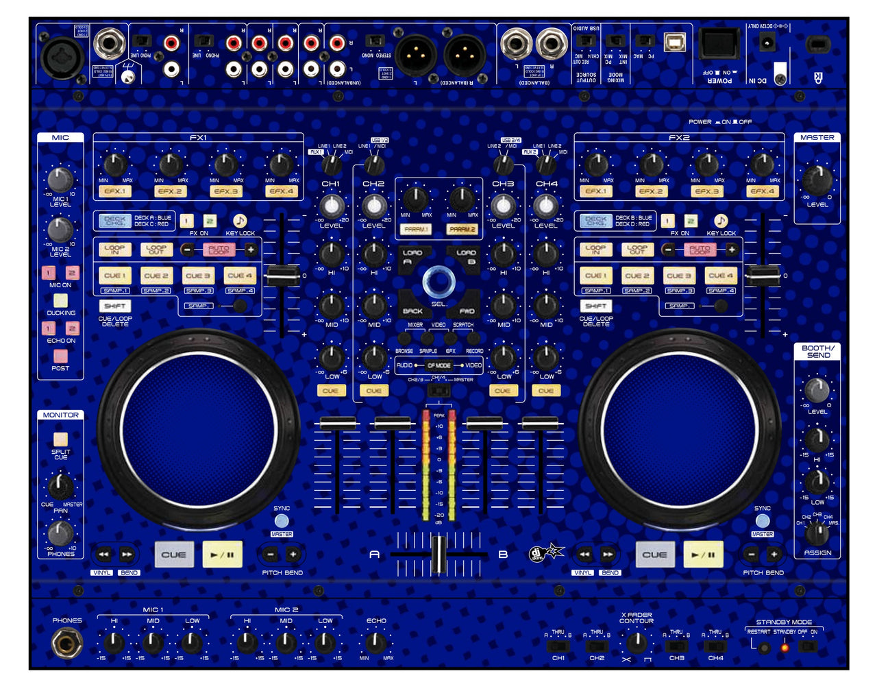 Denon DJ MC 6000 Skin Gradienter Blue