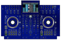 Denon DJ PRIME 4 Skin Gradienter Blue