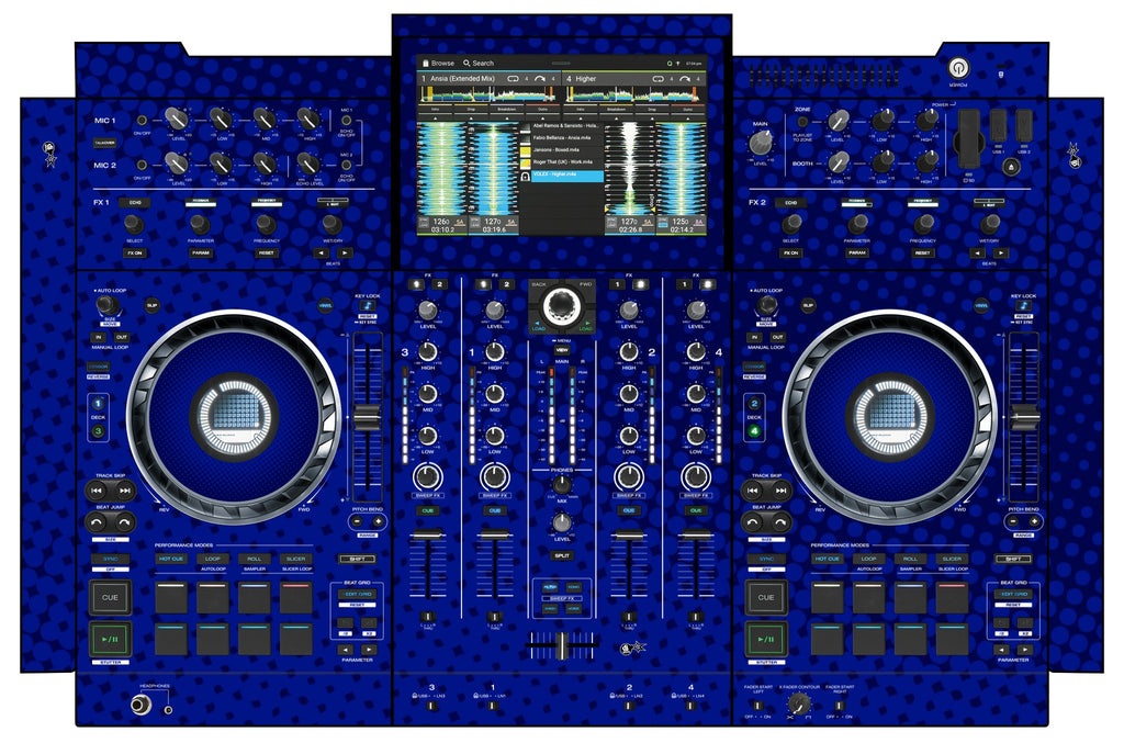 Denon DJ PRIME 4+ Skin Gradienter Blue