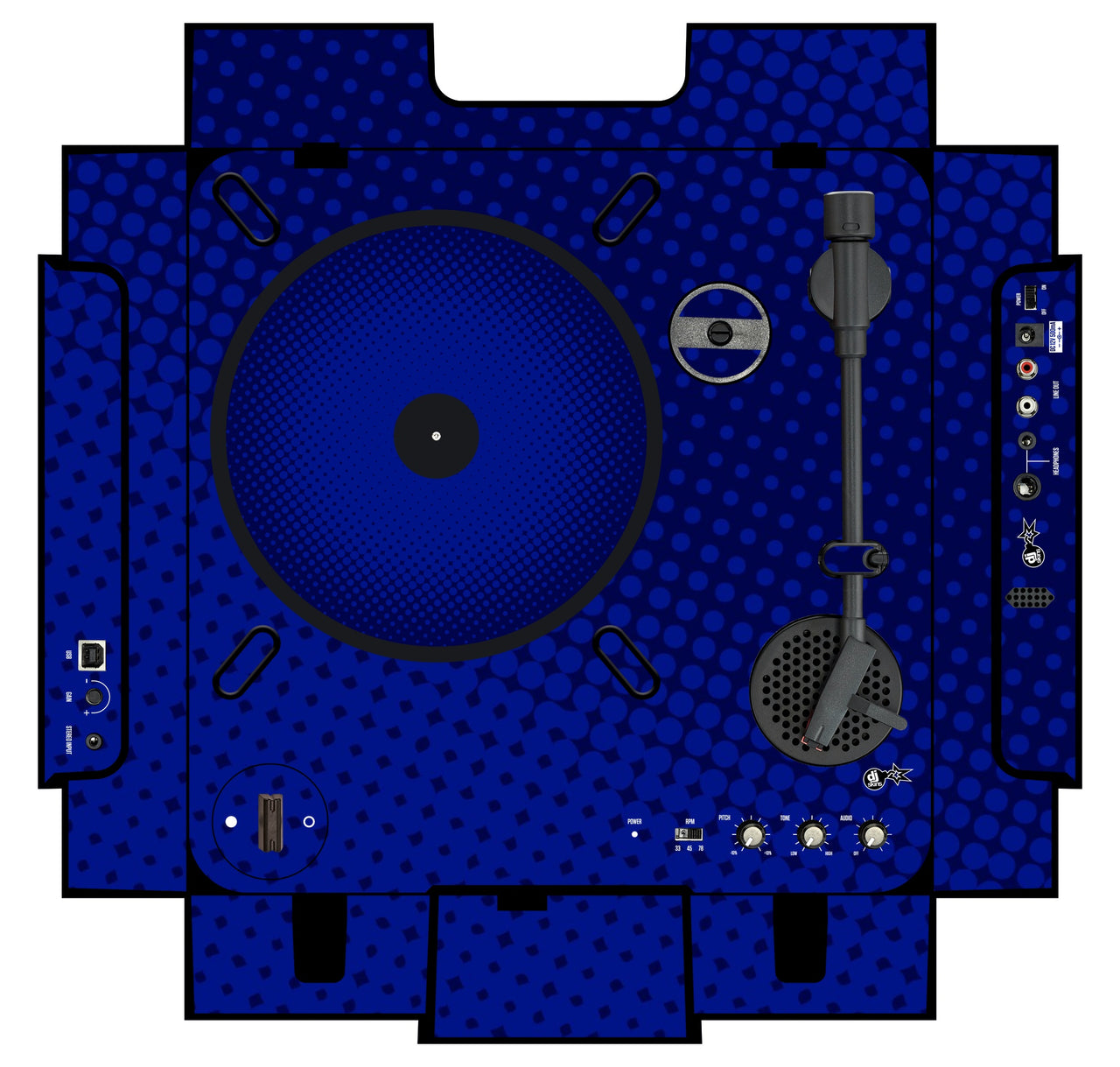 Numark PT 01 incl. Sides Skin Gradienter Blue