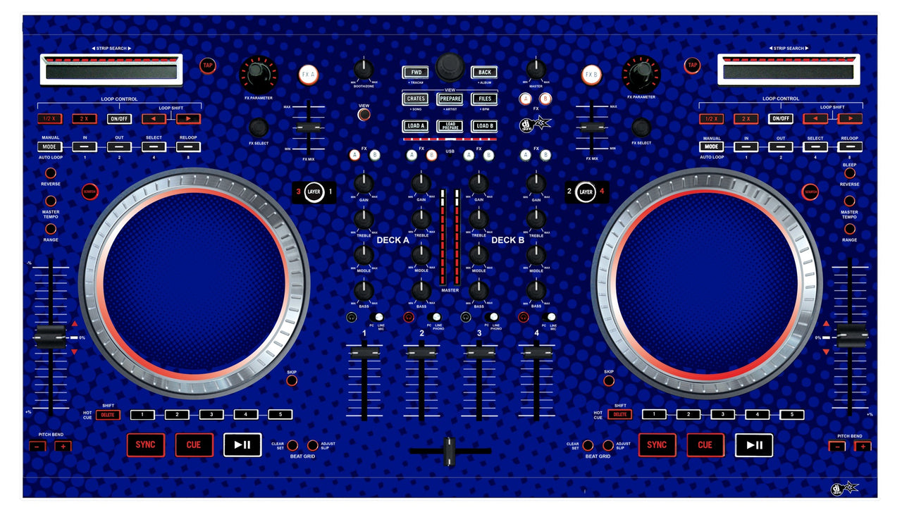 Numark NS 6 Skin Gradienter Blue