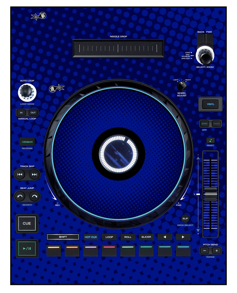 Denon DJ LC 6000 Skin Gradienter Blue