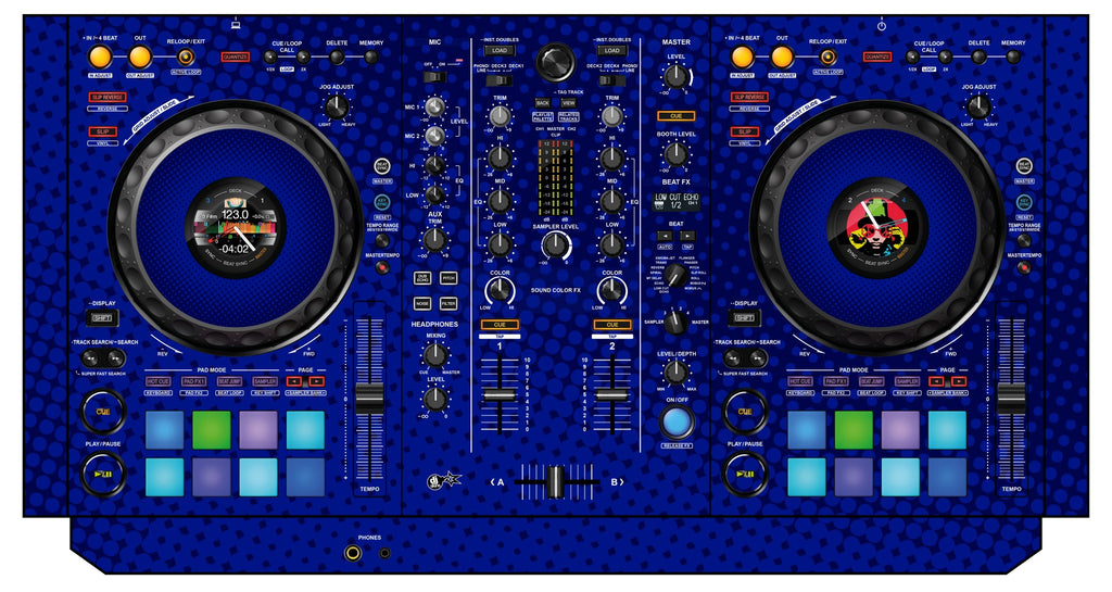 Pioneer DJ DDJ 800 Skin Gradienter Blue