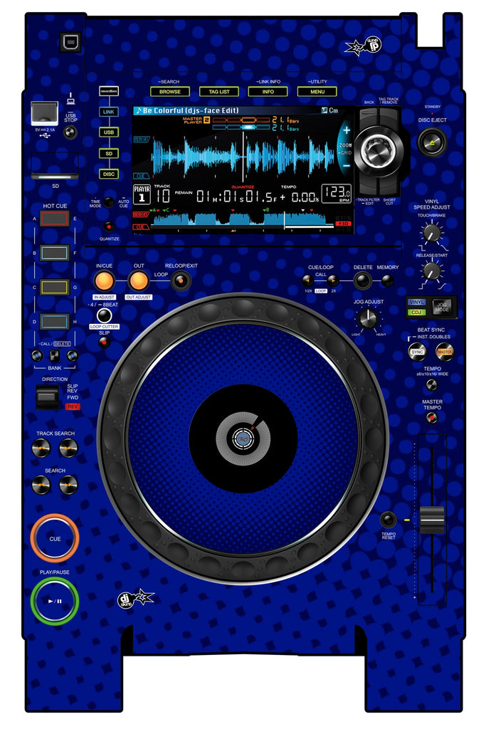 Pioneer DJ CDJ 2000 NEXUS 2 Skin Gradienter Blue