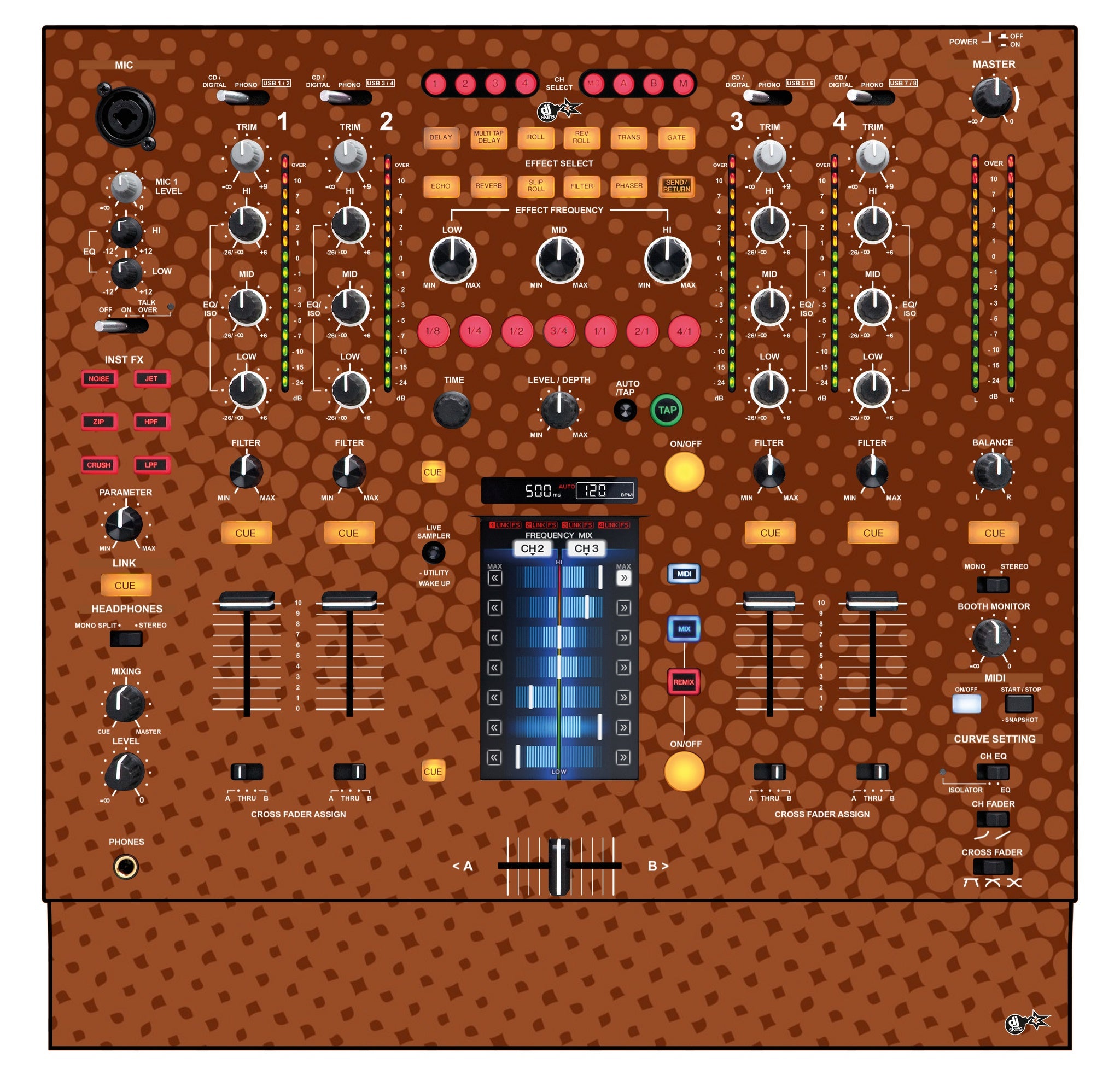 Pioneer DJ DJM 2000 Skin Gradienter Brown