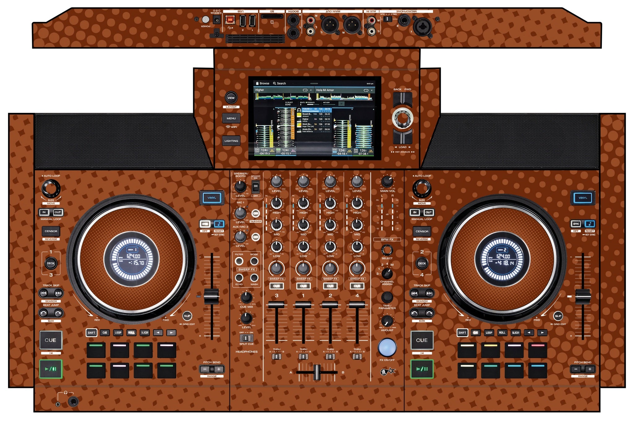 Denon DJ SC Live 4 Skin Gradienter Brown