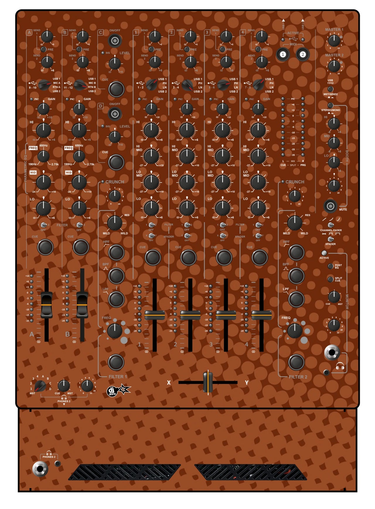 Allen and Heath XONE 96 Skin Gradienter Brown