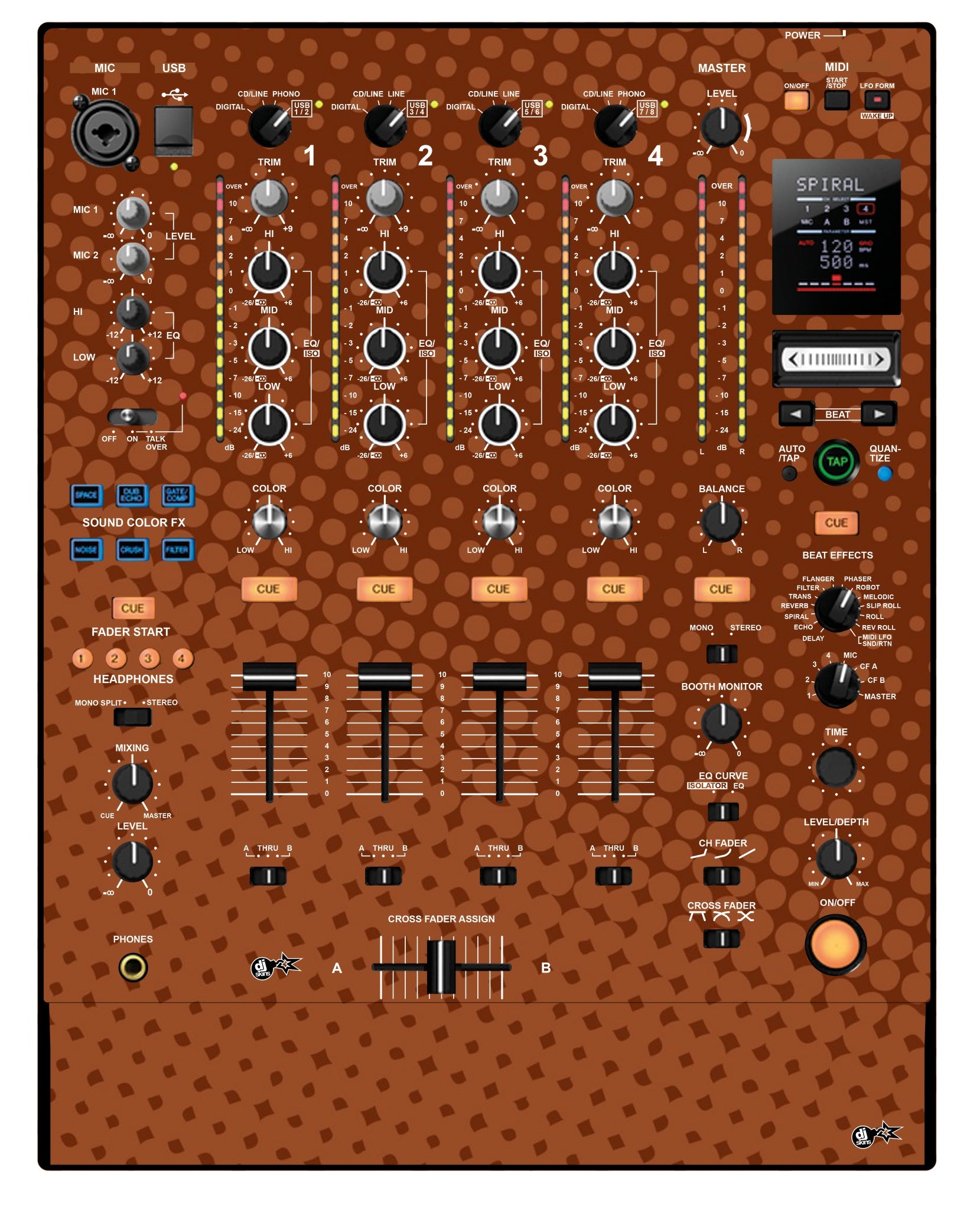 Pioneer DJ DJM 900 NEXUS Skin Gradienter Brown