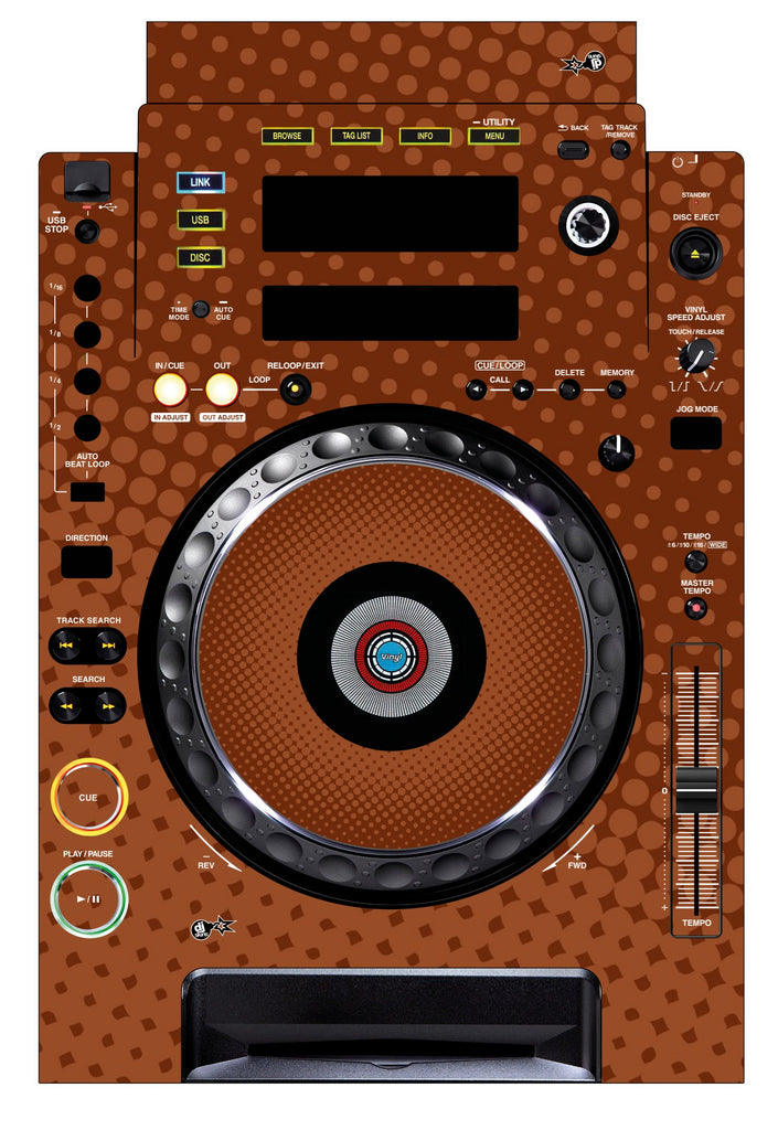 Pioneer DJ CDJ 900 Skin Gradienter Brown