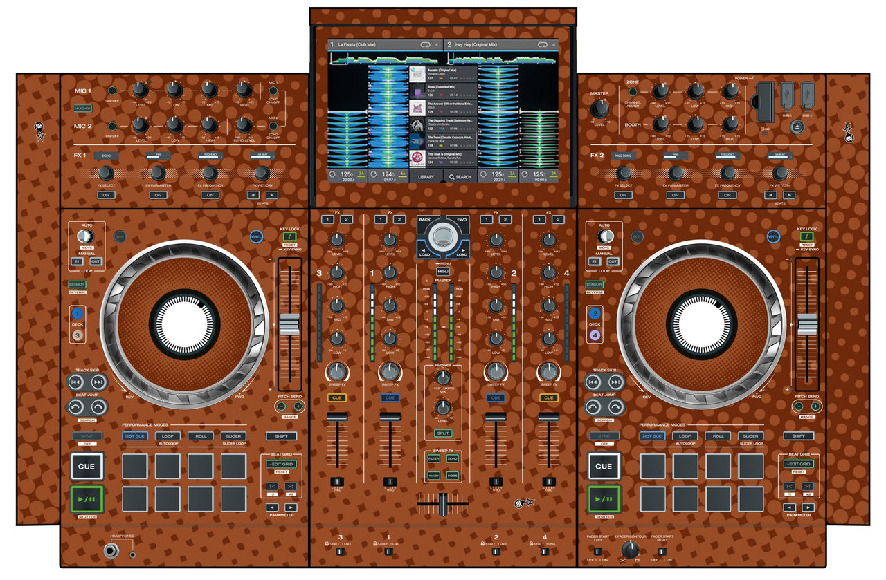 Denon DJ PRIME 4 Skin Gradienter Brown