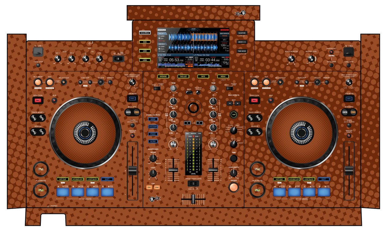 Pioneer DJ XDJ RX Skin Gradienter Brown
