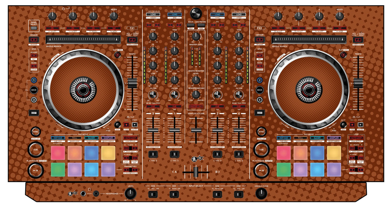 Pioneer DJ DDJ SX 2 Skin Gradienter Brown