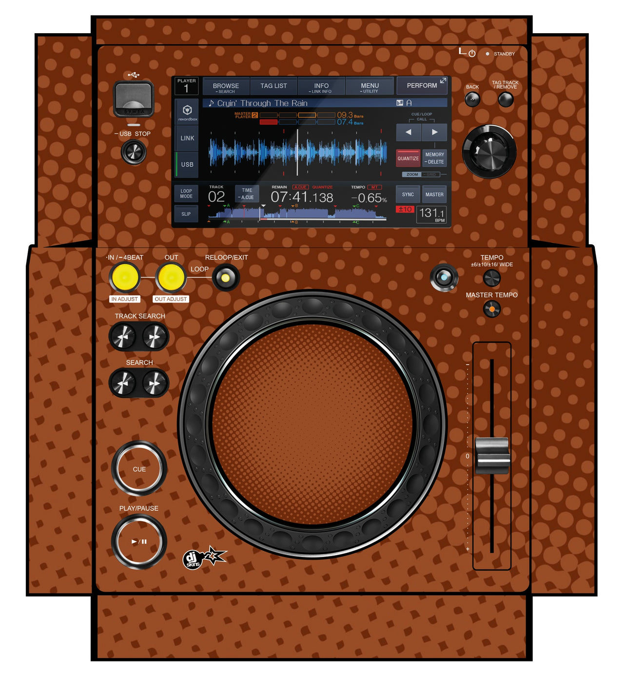 Pioneer DJ XDJ 700 Skin Gradienter Brown