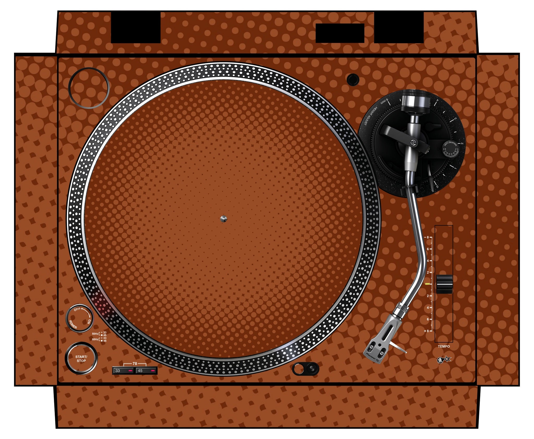 Pioneer DJ PLX 500 Skin Gradienter Brown