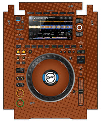 Pioneer DJ CDJ 3000 incl. SIDES Skin Gradienter Brown