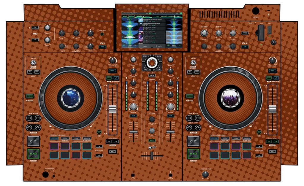 Denon DJ PRIME 2 Skin Gradienter Brown