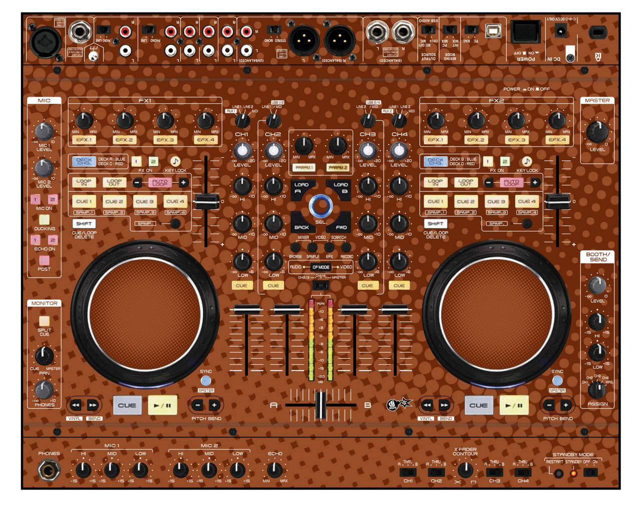 Denon DJ MC 6000 Skin Gradienter Brown