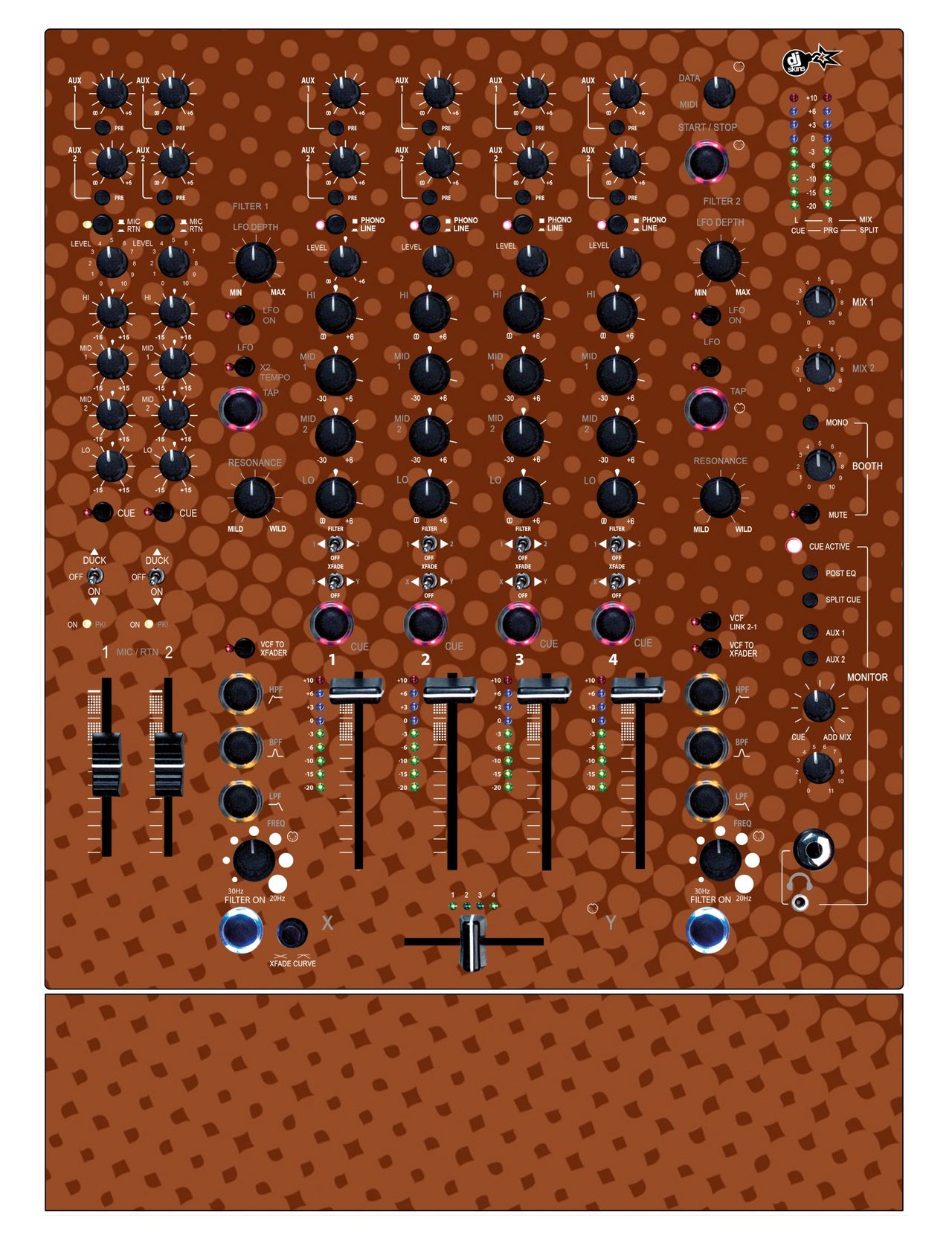 Allen and Heath XONE 92 Skin Gradienter Brown