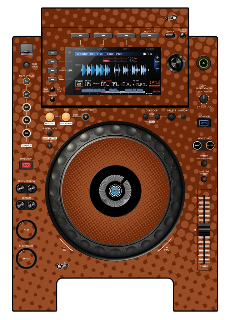 Pioneer DJ CDJ 900 NEXUS Skin Gradienter Brown