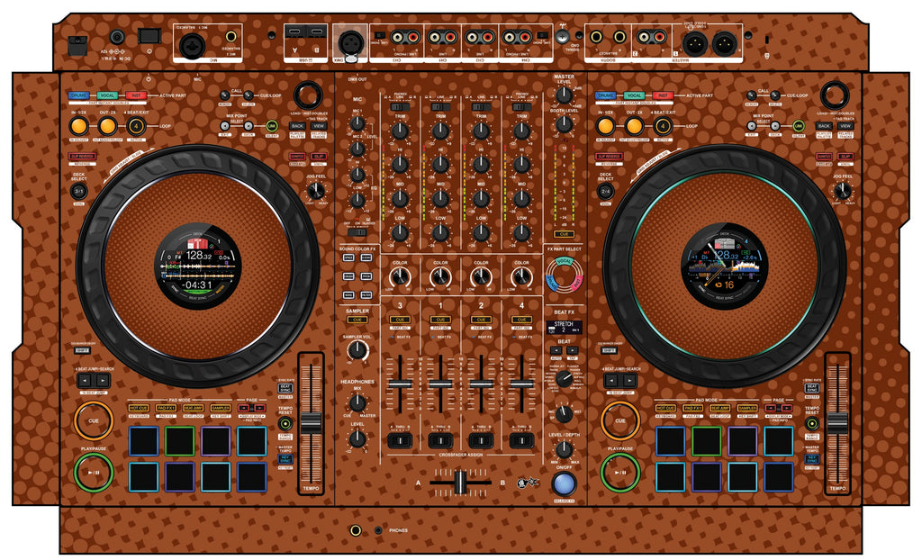 Pioneer DJ DDJ FLX10 Skin Gradienter Brown