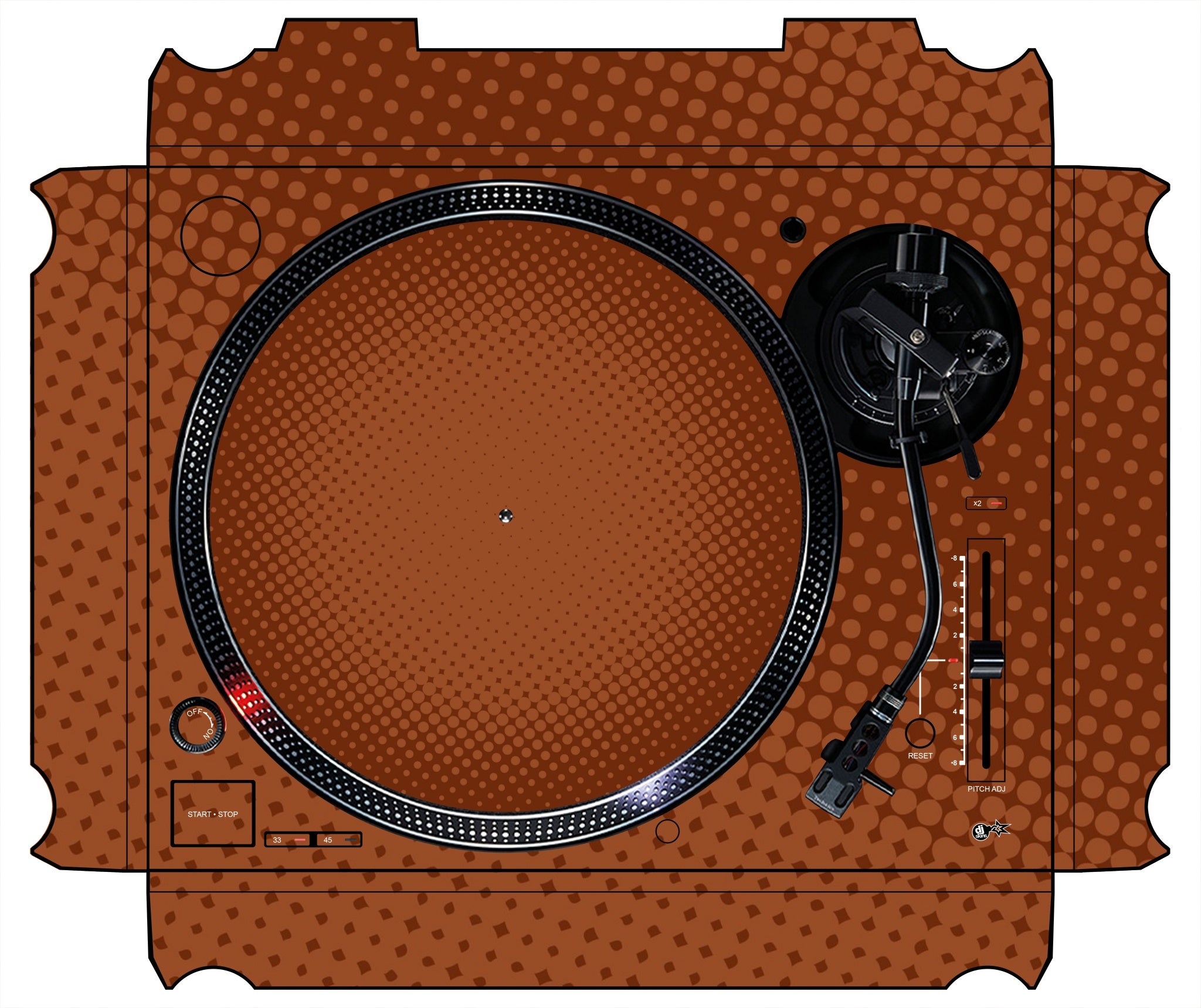 Technics 1200 / 1210 MK7 Skin Gradienter Brown