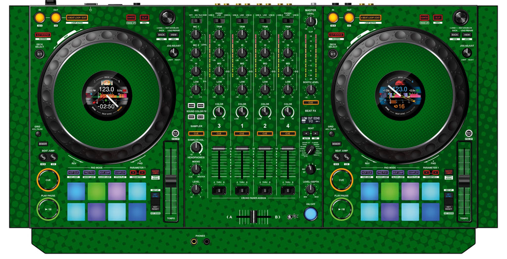 Pioneer DJ DDJ 1000 SRT Skin Gradienter Green