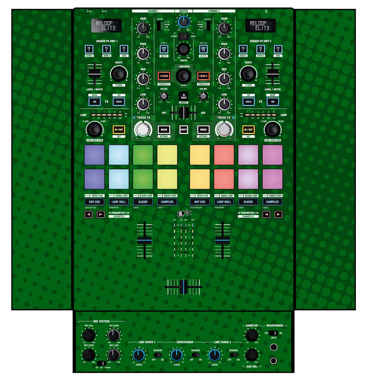 Reloop Elite Skin Gradienter Green